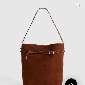 Madewell Rich Brown Suede Shoulder Bag